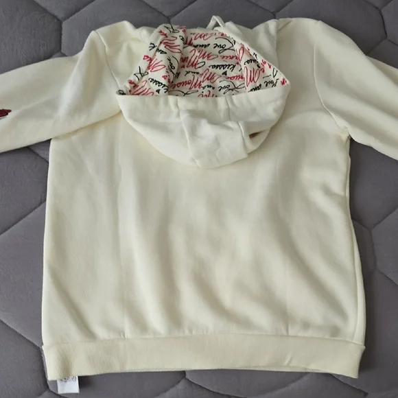 Disney Cream Zip-Up Hoodie with Minnie Mouse Design - Picture 3 of 5